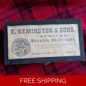 Ebony Style Wooden Remington .44 Ammo Box